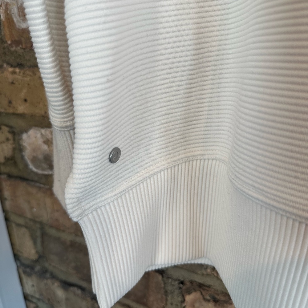 Zella Ivory Ribbed Quarter-Zip Top - Picture 5 of 5